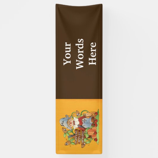 Herfst Seizoensscarecrow voegt woorden Festival ba Spandoek (Verticaal)