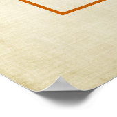 Herfst Seizoenwerk: Oranje design met leder Poster (Hoek)