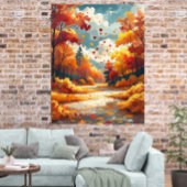 Herfst Serene Mooie Natuur Landschap Poster