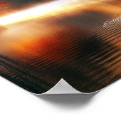 Herfst Sereniteit met Zwaan - Vreedzame Natuur Poster (Hoek)