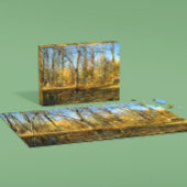 Herfst Serenity: rustige reflecties door de vijver Legpuzzel