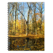 Herfst Serenity: rustige reflecties door de vijver Notitieboek (Voorkant)