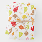 Herfst Serenity: Vallende bladeren ontwerp Inpakpapier Vel (In situ)