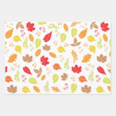 Herfst Serenity: Vallende bladeren ontwerp Inpakpapier Vel (Voorkant)