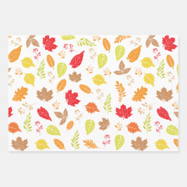 Herfst Serenity: Vallende bladeren ontwerp Inpakpapier Vel
