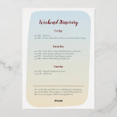 Herfst Sfeer Landelijke Bachelorette Weekend Roze  Folie Uitnodiging (Achterkant)