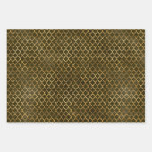 Herfst Shabby Chic Golden Deer Antlers Fleur-de-li Inpakpapier Vel (Voorkant 3)