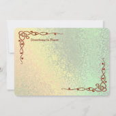 Herfst Shades Green Yellow Bridal Shower Invitatio Kaart (Achterkant)