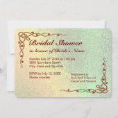 Herfst Shades Green Yellow Bridal Shower Invitatio Kaart (Voorkant)