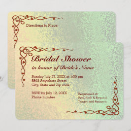 Herfst Shades Green Yellow Bridal Shower Invitatio Kaart