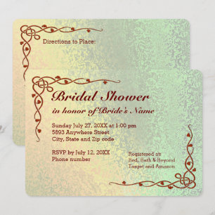 Herfst Shades Green Yellow Bridal Shower Invitatio Kaart