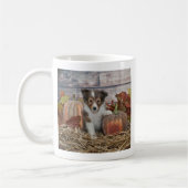 Herfst Sheltie Puppy Koffiemok (Links)