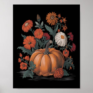 Herfst Shirt Vrouwen Pompoen Herfst Graphic Th Poster