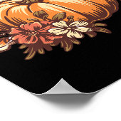 Herfst Shirt Vrouwen Pompoen Herfst Graphic Th Poster (Hoek)