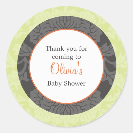 Herfst Shower Favor Sticker (Voorkant)