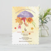 Herfst Showers of Happiness Vrijgezellenfeest Kaart (Staand voorkant)