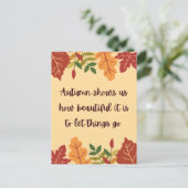Herfst Shows ons hoe mooi citaat Briefkaart (Staand voorkant)