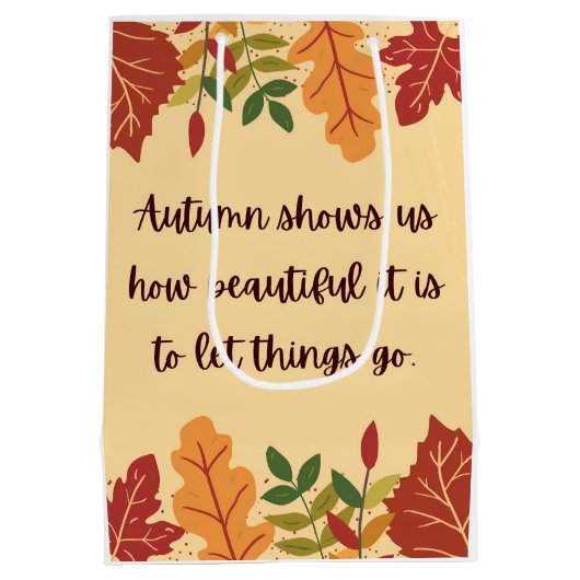 Herfst Shows ons hoe mooi citaat Medium Cadeauzakje (Achterkant)