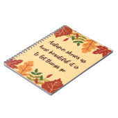 Herfst Shows ons hoe mooi citaat Notitieboek (Linkerzijde)