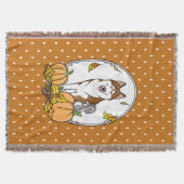 Herfst Siberian Husky (rood) pompoenen luiers Deken (Voorkant)