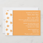 Herfst siergele bladeren bruiloft kaart (Voorkant)