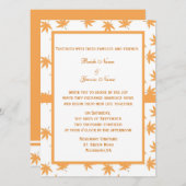 Herfst siergele bladeren bruiloft kaart (Voorkant / Achterkant)