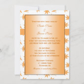 Herfst siergele bladeren bruiloft kaart (Voorkant)