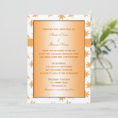 Herfst siergele bladeren bruiloft kaart (Staand voorkant)