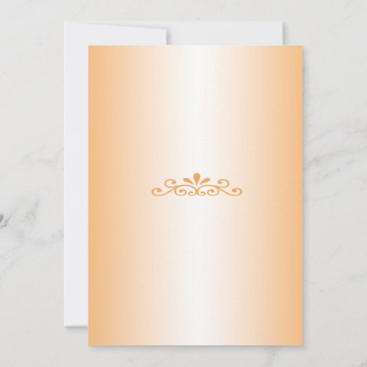 Herfst siergele bladeren bruiloft kaart (Achterkant)