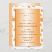 Herfst siergele bladeren bruiloft kaart (Voorkant / Achterkant)