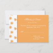 Herfst siergele bladeren bruiloft RSVP (Voorkant)