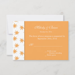 Herfst siergele bladeren bruiloft RSVP