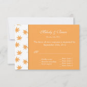 Herfst siergele bladeren bruiloft RSVP (Voorkant)