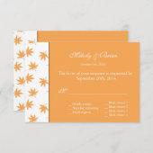 Herfst siergele bladeren bruiloft RSVP (Voorkant / Achterkant)