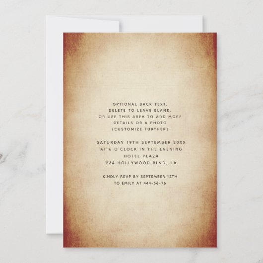 Herfst  sierlijke bloementiara Quinceañera Kaart (Achterkant)