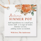 Herfst Simmer Pot Kachel Potpourri Gift Bedankjes Labels (Voorkant)