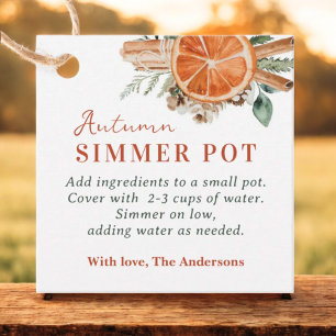 Herfst Simmer Pot Kachel Potpourri Gift Bedankjes Labels