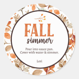 Herfst Simmer Ronde Sticker