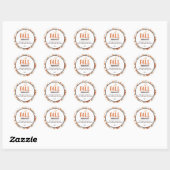 Herfst Simmer Ronde Sticker (Vel)