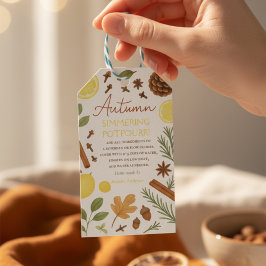 Herfst simmerende potpourri cadeaulabel