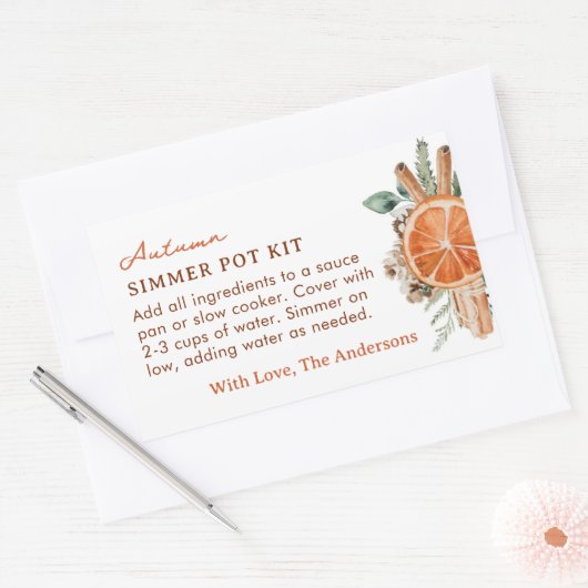 Herfst Simmerpot Kits Stovetop Potpourri Label (Envelop)