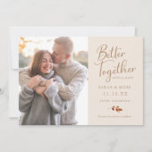 Herfst Simple Photo Wedding Save The Date (Voorkant)