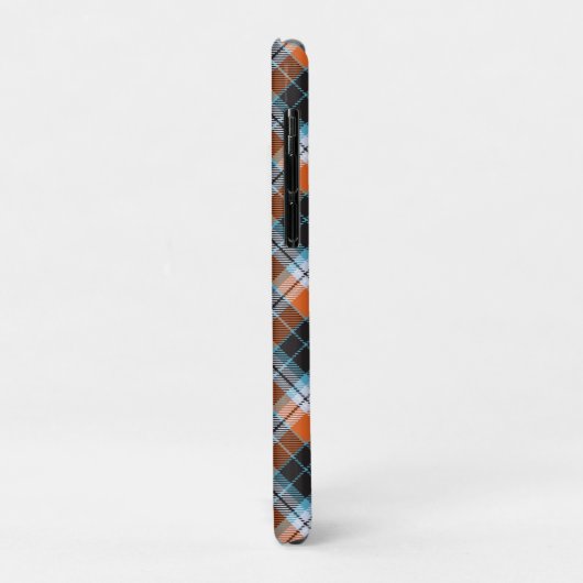 Herfst Sinaasappel Blauw Plaid Patroon Case-Mate iPhone Case (Achterkant/links)