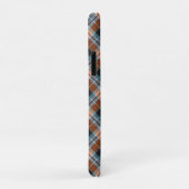 Herfst Sinaasappel Blauw Plaid Patroon Case-Mate iPhone Case (Achterkant/rechts)
