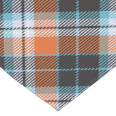 Herfst Sinaasappel Blauw Plaid Patroon Korte Tafelloper (Hoek)