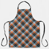 Herfst Sinaasappel Blauw Plaid Patroon Schort (Voorkant)