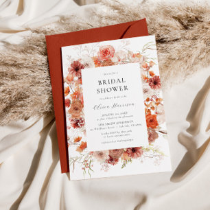 Herfst Sinaasappel Bloemen Vrijgezellenfeest Kaart