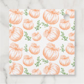 Herfst Sinaasappel Coquette Bow Baby shower Bedankjes Labels (Achterkant)