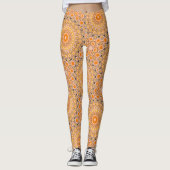 Herfst Sinaasappel en gouden mandala Leggings (Voorkant)