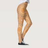 Herfst Sinaasappel en gouden mandala Leggings (Rechts)